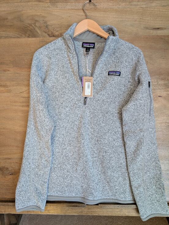 Patagonia Sweaters - Patagonia Better Sweater Womens M Gray Long Sleeve 1/4 Zip Pullover 25618 NWT